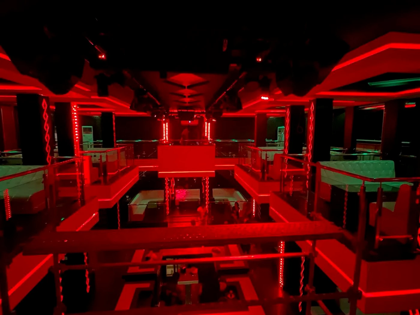 Two-level nightclub interior at Club ONYX